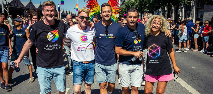 Vlaamse mediagroepen verenigd in Antwerp Pride Parade
